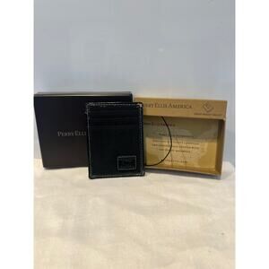 Perry Ellis New Old Stock Front Pocket Wallet. Luxury designer classic preppy